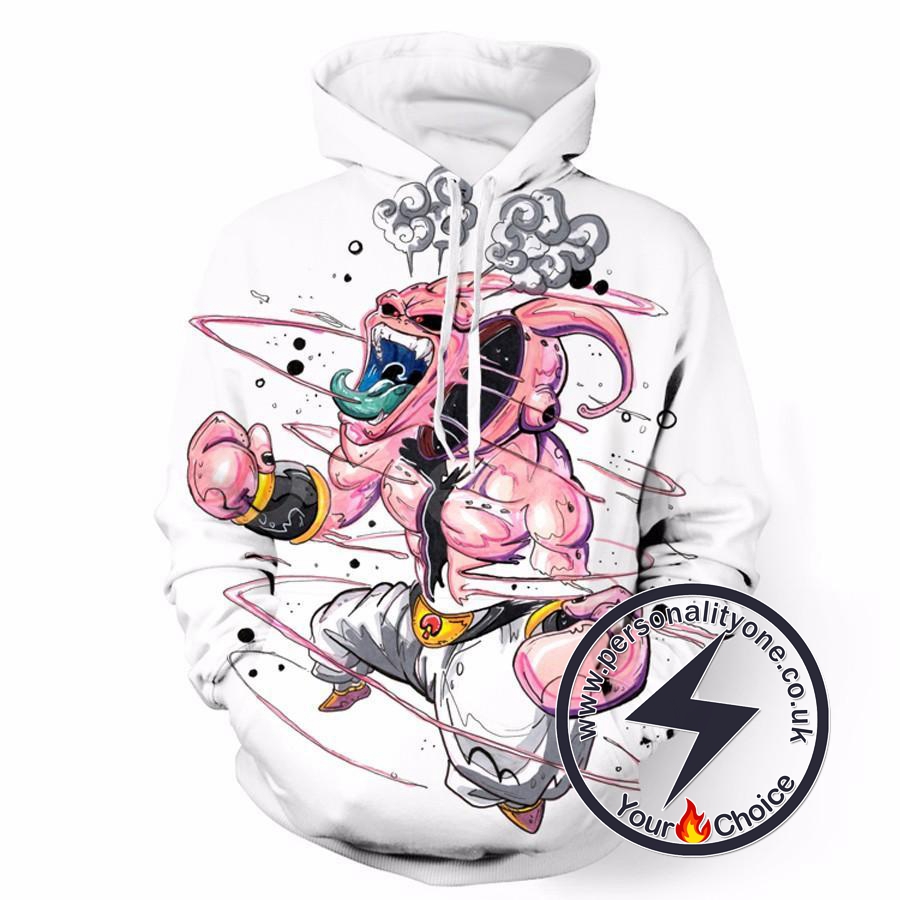 Dragon Ball Z - Angry Majin Buu 3D - Hoodies